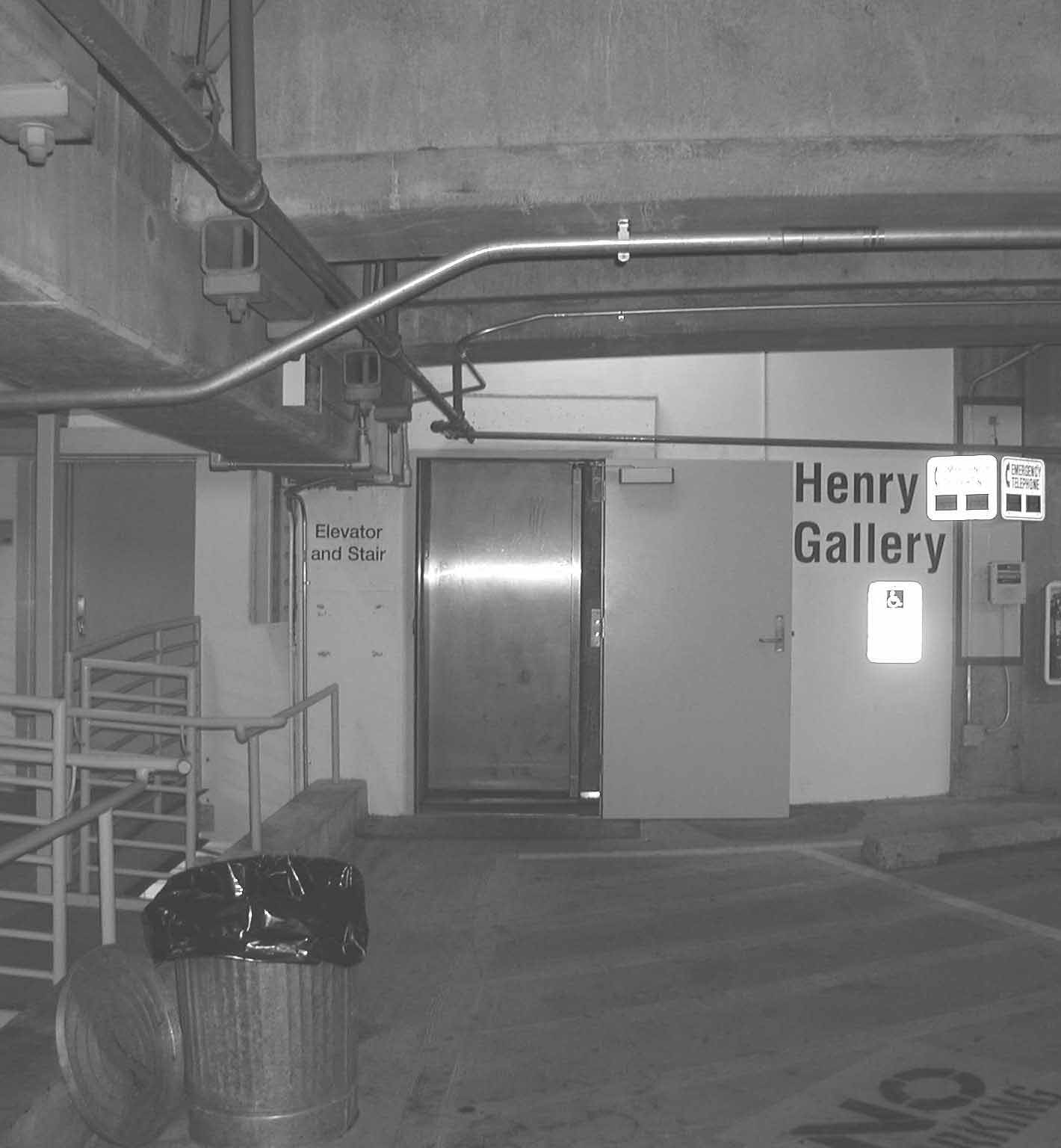 Building entrance by sign