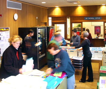 Is it possible that some day in the future we will have no lines for pick up in Payroll's lobby?