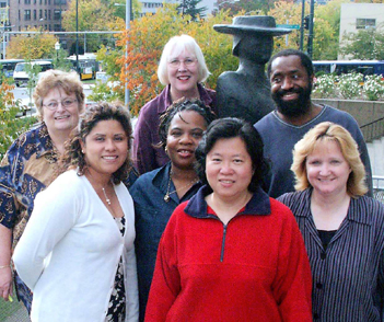 Toastmaster participants, left from rear: Nancy Hurja, Diane Cooley and Noel Bain. Front, from left: Karem Martinez, Gwendolyn DarDen, Mai Lin Chua and Teresa Crisostomo