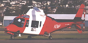 Airlift Northwest helicopter Augusta at its base in Arlington, Wash.