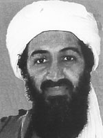 Picture of Osama bin Laden from the FBI's 'Most Wanted Terrorists' posting, issued in 1998, after US embassy bombings in Tanzania and Kenya. FBI photo.