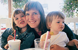 Karen O. Burks, with her daughters Emily, left, and Kelsey
