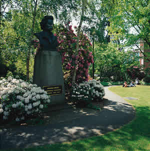 Greig Garden blooms on what was once the site of Hello Lane. Photo by Kathy Sauber.