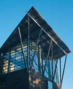 Roofline of the UW Bothell/Cascadia Community College Library.  Photo by Mary levin