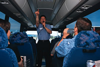 McCormick answers a question during the Faculty Field tour.  Photo by Mary levin