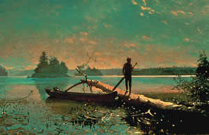 An Adirondack Lake, by Winslow Homer, 1870, the most famous painting in the Horace C. Henry Collection. Photo courtesy of Henry Art Gallery.