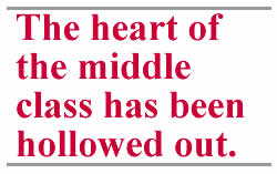 The heart of the middle class has been hollowed out.