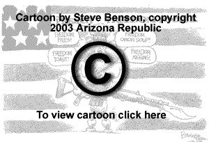 Cartoon by Steve Benson, © 2003 Arizona Republic