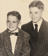 Mark Emmert (left) smiles with his brother, Steve, in this late 1950s portrait. Photo courtesy Mark Emmert.