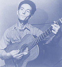 Folksinger Woodie Guthrie in 1940.