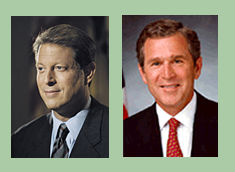 Al Gore and George W. Bush