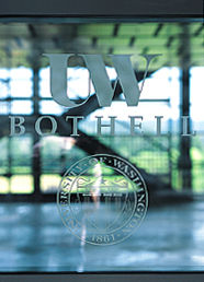 UW seal on entry to UWB campus