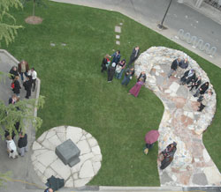 View of the monument from overhead. Photo by Gail Dubrow.