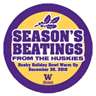 Husky Holiday Bowl Warm Up Button