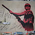 Graffiti of boy with rifle, Seattle