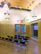 Inside the library's new meeting room