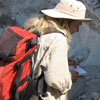 Caroline collecting data in Wyoming this summer