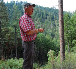 Marty Main helps lead a community tour in the Ashland, Ore., watershed.