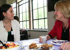 Scholarship recipient Katelin Chow and Rosie Muse