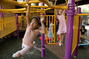 Play courts at the Experimental Education Unit