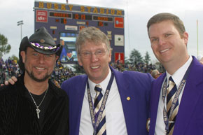 Brad McDavid, center, & Eric Smedley, at right