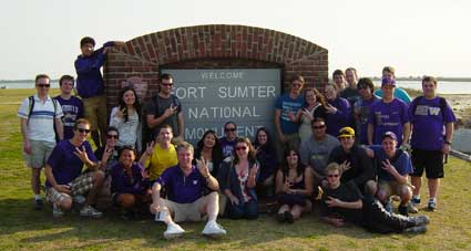 Husky Marching Band at Fort Sumter, S.C.