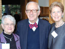 Nancy Cleveland, left, past Friends Board Presidents Dan Blom and Judy Maleng. (Photo by Gregory Pearce)