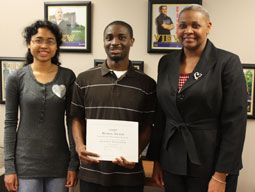 Evangeline Drink (l), Ike Nwaneshiudu and Sheila Edwards Lange