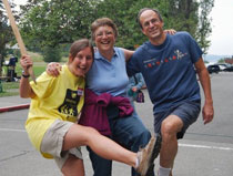 Becker, left, with Sound Steps participants