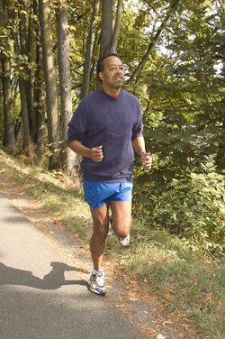 Bob Crutchfield: running for a great cause. Image courtesy of Kathy Sauber.