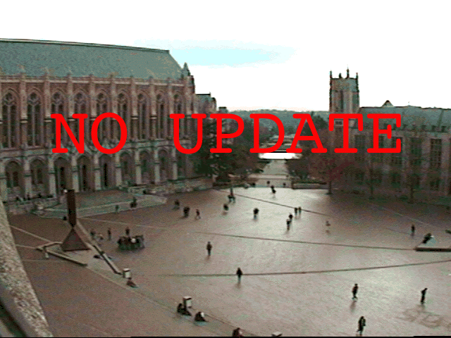 'Live' shot of UW's Red Square.