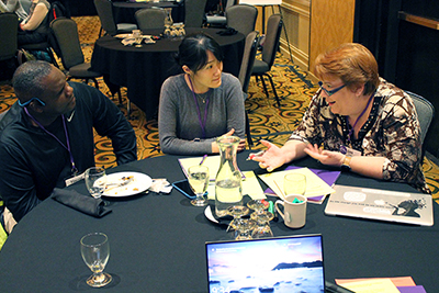  Three participants discuss accessibility issues within computing departments.