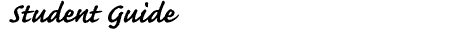 [Student Guide]