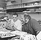 Bennett and Pietsch in
lab
