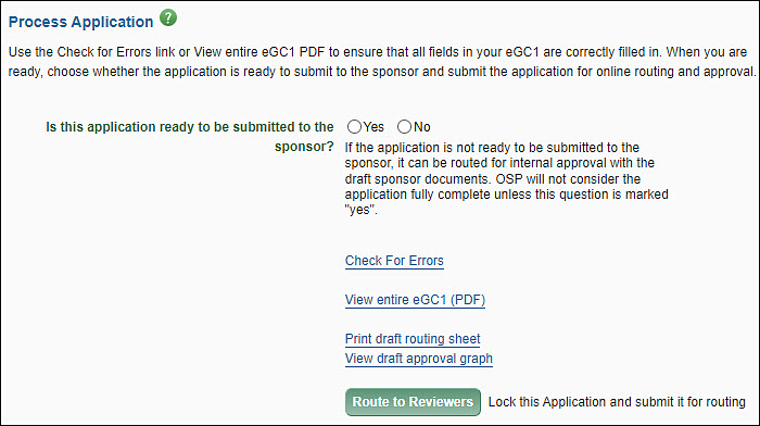 e g c 1 certify and route process application section