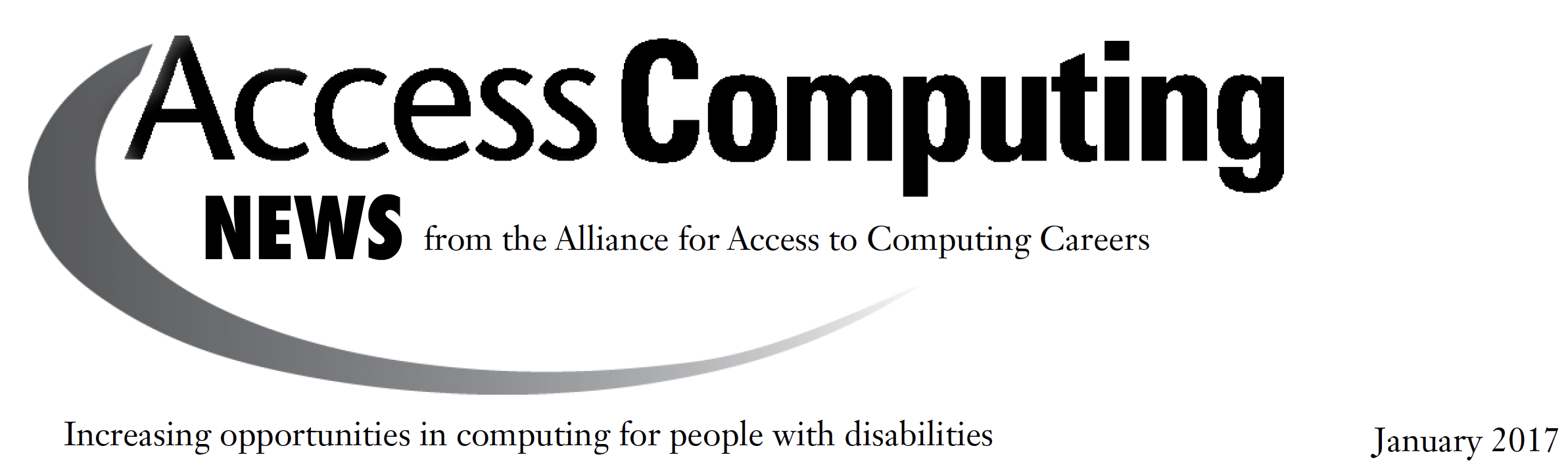 AccessComputing News January 2017 Header.