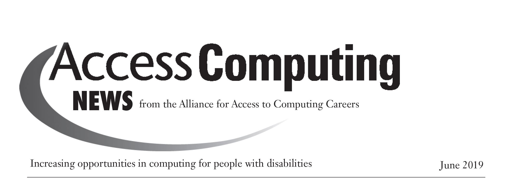 AccessComputing News June 2019 Header