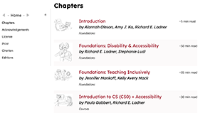 A screenshot of the book table of contents online. A screenshot of the book table of contents online.