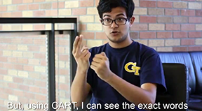 
A student explains how CART helps him communicate in educational settings