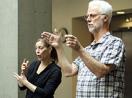 Richard Ladner teaching with a sign language interpreter.