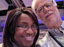 Student Kiara and AccessComputing PI Richard at the 2017 Tapia conference