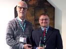 Richard and Andy pose with their 2018 Champions of Computer Science Awards