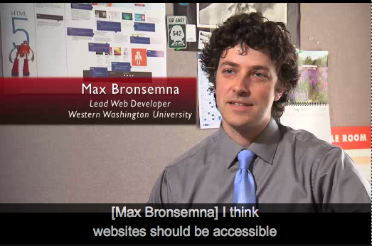 A screenshot from IT Accessibility: What Web Developers Have to Say.