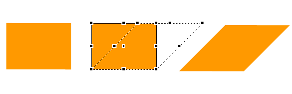 example of using the skew tool