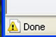 IE error icon, a black exclamation point in a yellow triangle