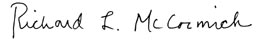 Richard L. McCormick signature