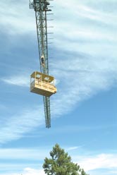25-story-tall construction crane located in the Wind River Experimental Forest