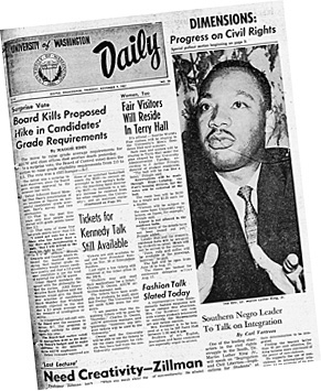 The Daily covers Martin Luther King visit to UW