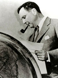 Juan Trippe in an early publicity still from Pan Am.