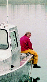 A UW student awaits the next Alaskan adventure.